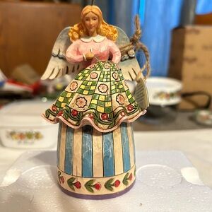 Jim Shore Blue and Cream Angel Figurine